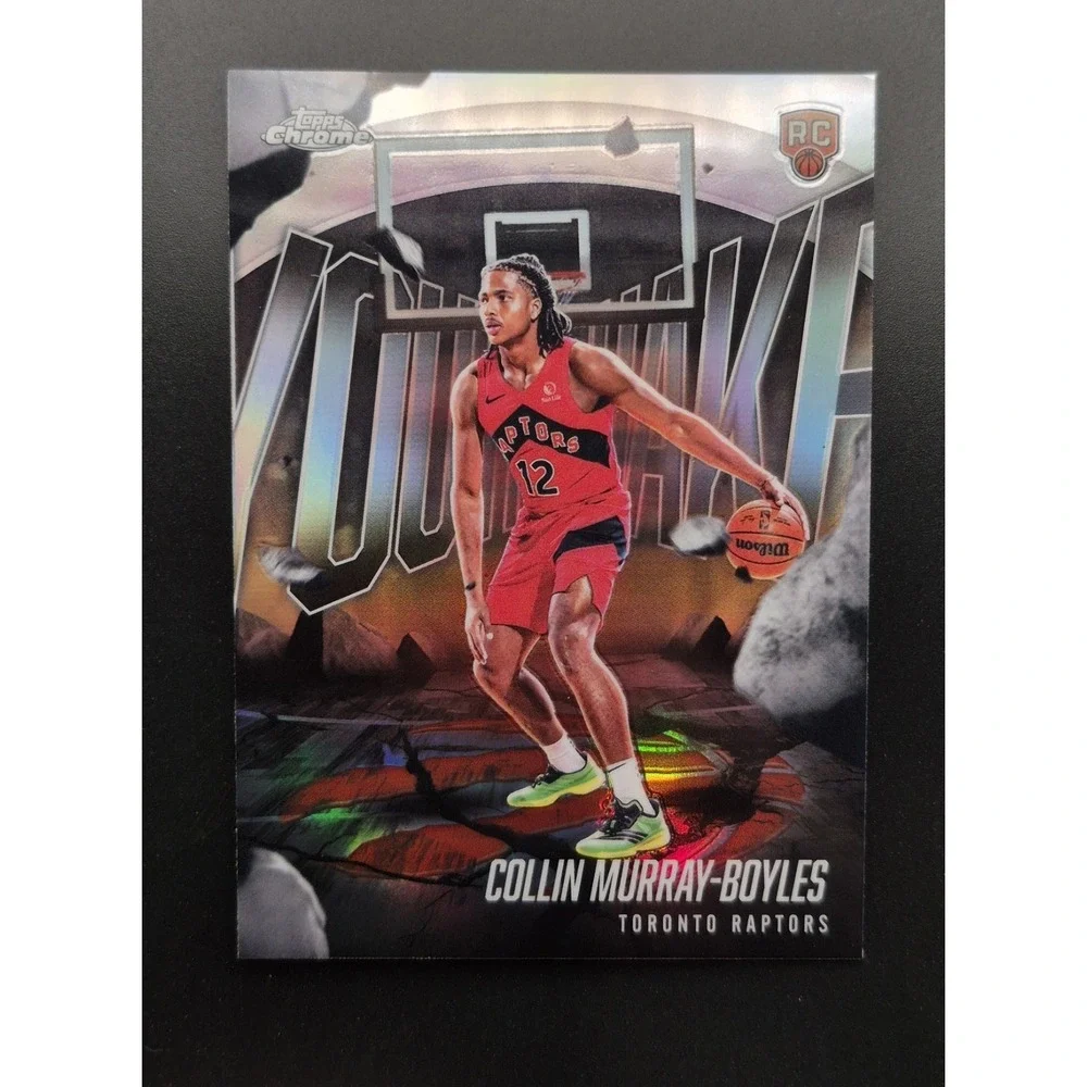 2025 Topps Chrome‎ Collin Murray-Boyles #YQ-9 Youthquake Refractor (RC) Raptors
